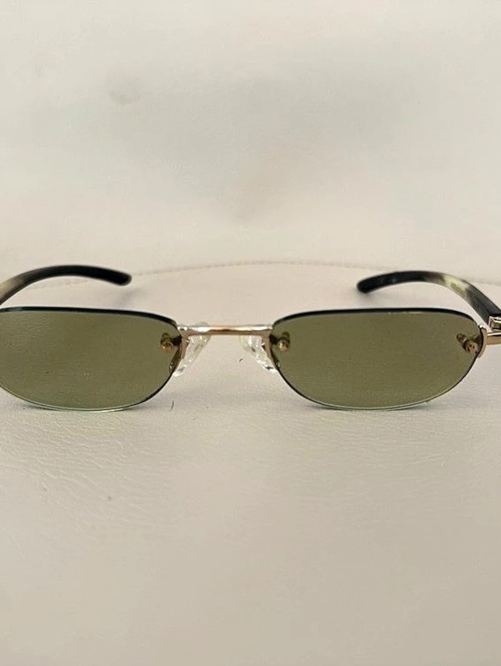 GOLD & WOOD Gold & Green Horn Sunglasses